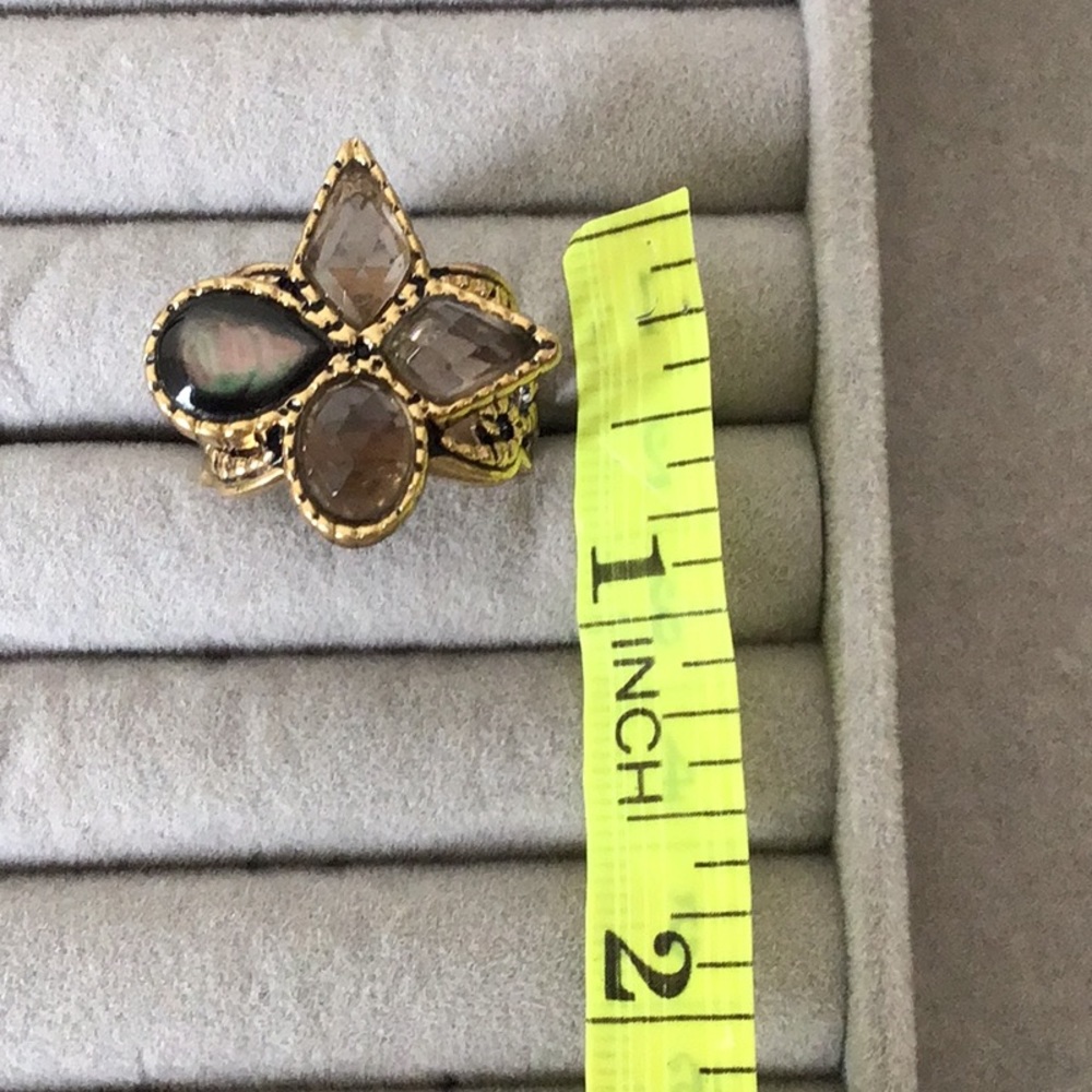 Studio Barse Gold Ring with Black Accents - Picture 8 of 9